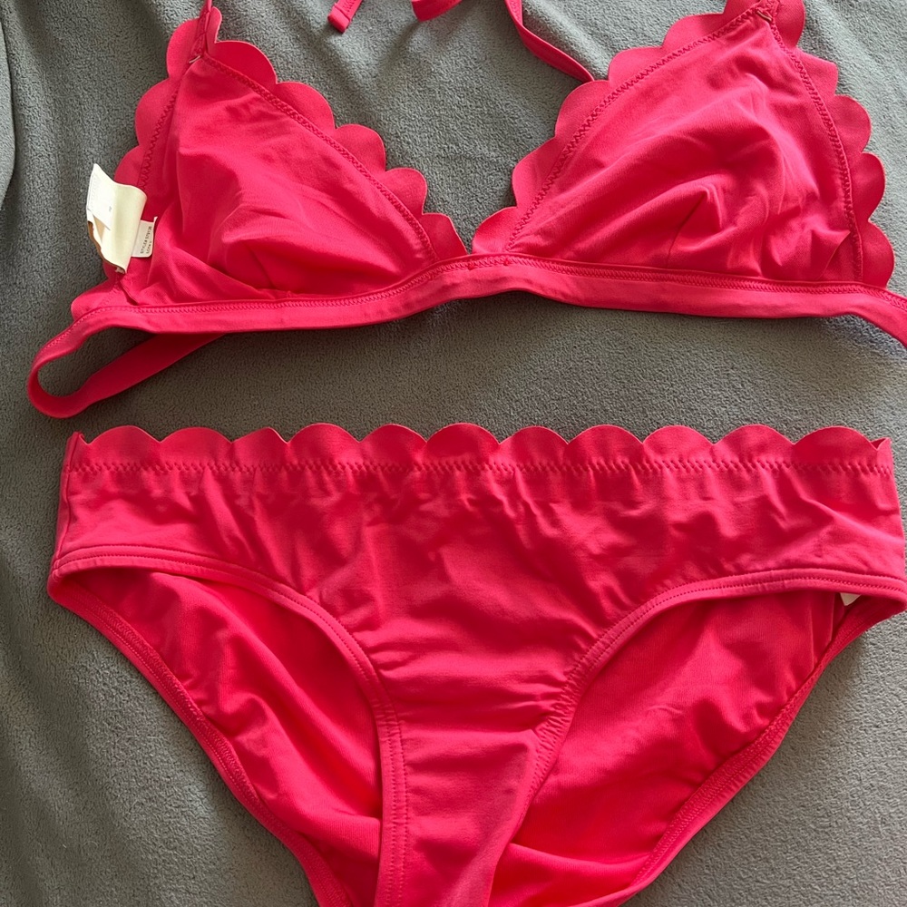 Kate Spade Red Scalloped Bikini